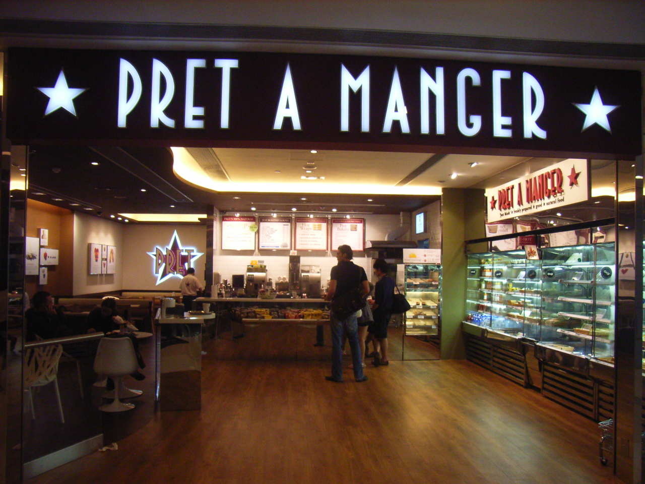 HK Central IFC Mall night shop Pret A Manger